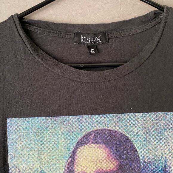 La LA Land Creative sz M Mona Lisa face mask graphic tee‎ - Picture 2 of 5